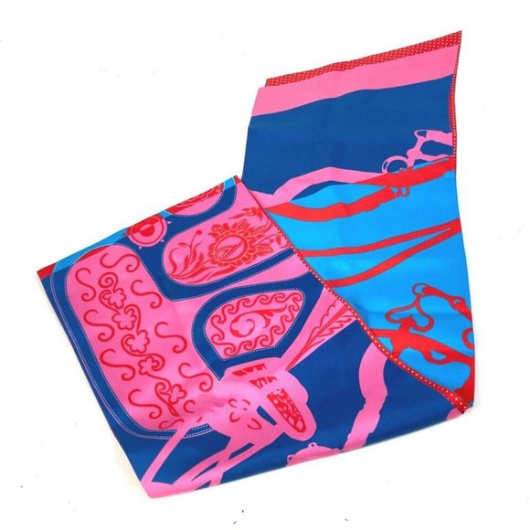 HERMES Polka dot Maxi Twilly Twilly BandeauScarf Scarf silk pink/Red - Picture 4 of 12
